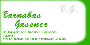 barnabas gassner business card